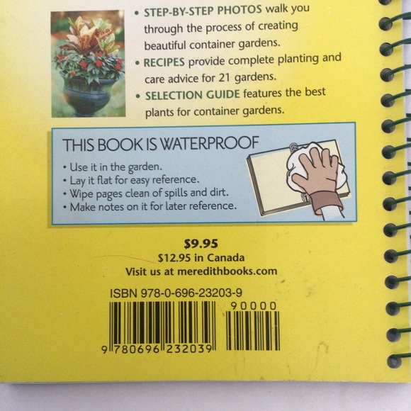 MIRACLE GRO CONTAINER GARDEN HOW TO WATERPROOF BOOK NWT - Picture 13 of 16